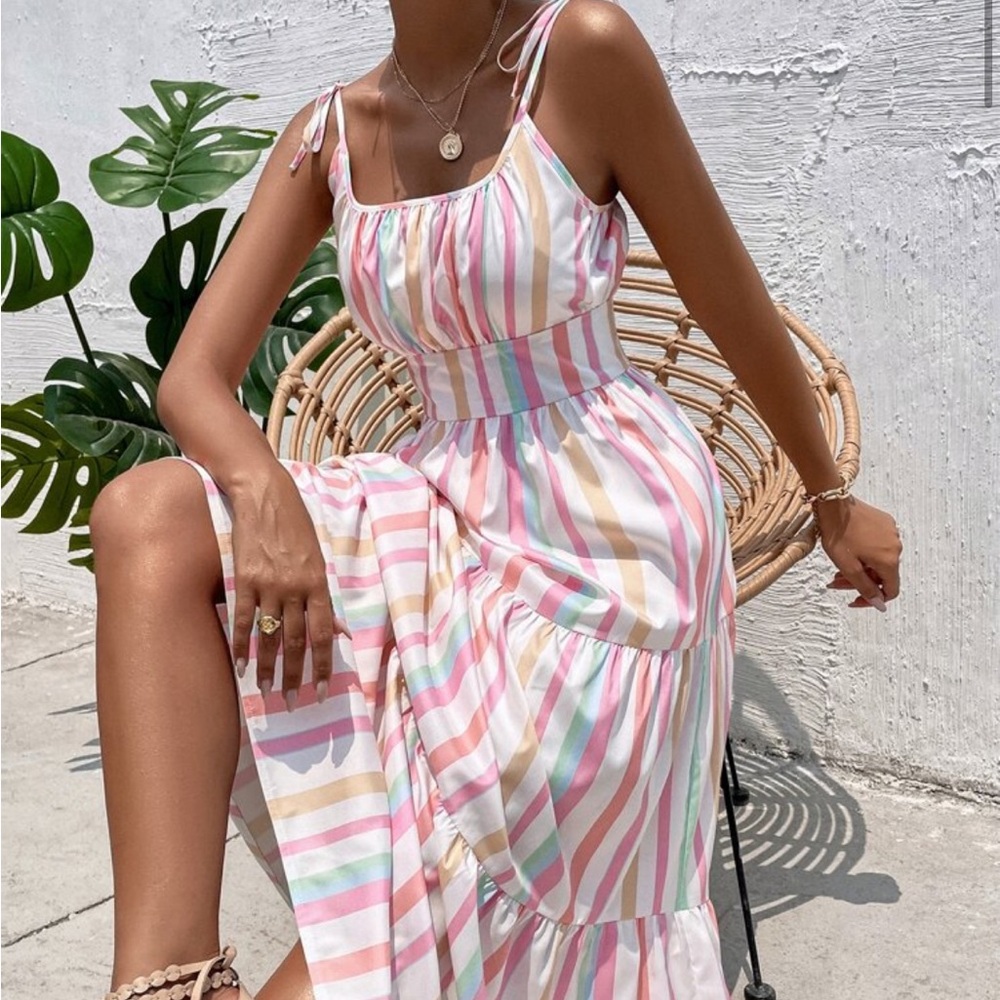 Striped Multicolor Summer Dress